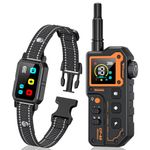AI Dog Shock Collar (10-120Lbs) - 3300FT Dog Training Collar with Remote, IPX7 Waterproof Collar with Beep, Vibration, Safe Shock for Large Medium Small Dogs, Keypad Lock and Flashing Light