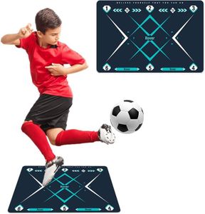 Soccer Training Mat with Video Instruction，Football Footstep Training Mat for All Ages， Enhance Your Soccer Skills with Non-Slip Football Footstep Training Mat and Soccer Kick Trainer Belt