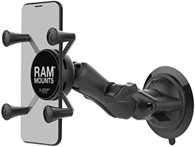 Ram Mount Composite Twist Lock Suction Cup Mount with Universal X-Grip Cellphone Holder - Non-Retail Packaging - Black