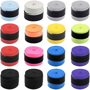 yeabwps 16 Pieces Tennis Badminton Racket Overgrips, Anti-Slip and Super Absorbent Sweat Tennis Racket Grip Tape