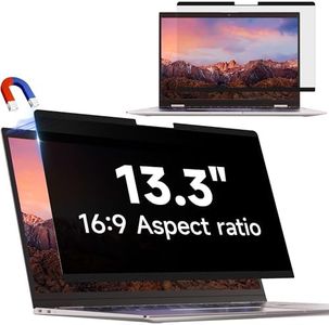 IPROKKO Laptop Magnetic Privacy Screen 13.3 Inch for Hp/Dell/Acer/Lenovo/ThinkPad/Asus/Sony, Removable 16:9 Aspect Laptop Privacy Shield, Anti Blue Light Glare 13in Laptop Privacy Filter
