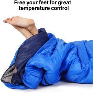 BISINNA 4-Season Sleeping Bag with Pillow – Lightweight Waterproof, Blue