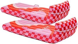 FUNBOY Winter Fun Inflatable Toboggan Snow Sled, Wave 2 Pack, Wave Two Pack