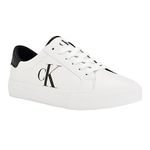 Calvin Klein Men's Rex Sneaker, White/Navy, 11.5