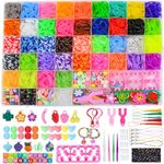 Loom Bands Kit, 54Grids 40 Colors Colorful Rubber Bands Bracelet Making Kit DIY Art Craft Kit With Loom Band Board For Girls &Boys Creativity Gift - Ideal Christmas Birthday Gifts