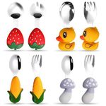 8 Pcs Toddler Utensils, Cutlery Kids Spoon and Fork, Strawberry Corn Duck Mushroom Silverware BPA Free, Baby led weaning Stainless Steel, Antichoke Flatware for self Feeding [Toddler Playroom] (Farm)