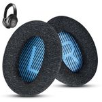 Fabric Comfort - Wzsipod Ear Pads for Bose QuietComfort 25/2 Headphones, Compatible with QC35 QC35ii QC45 QC15 & More Series, Replacement Exclusive Styles, S2, Black