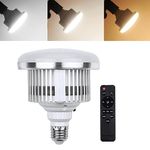 BOLLUMA 85W Photography LED Light Bulb, Bi-color Dimmable E27 3000K-6500K, Photo Studio Bulb Video Light Photography Daylight Lamp for Studio Video Shooting Softbox Home Lighting