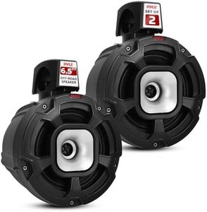 6.5’’ Water-Resistant Marine Speakers - UTV Compact PowerSport Vehicle Speaker System - 1300 WATT - 2-Way Full Range Stereo Sound Reproduction, Pyle PLUTV68HRW