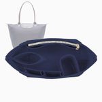 Lckaey Purse Organizer Insert for Longchamp Le Pliage Large Tote, Felt Organizer, Navy Blue, L/16.5*6.7*9.8in