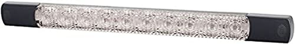 HELLA 2BA 980 888-011 Direction Indicator - Strip Lamp - LED - 12V - mounting/Screw Connection - Lens Colour: Crystal clear - Cable: 2500mm - Plug: open cable ends - Rear - Quantity: 1