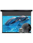 VIVIDSTORM-Slimline Tab-tensioned Screens,Sound Transparent Obsidian Long Focus ALR Screen,16: 9 Home Theatre System Compatible with Lumen up to 2500ANSI Short Throw Projector,VBMSLPALR84H