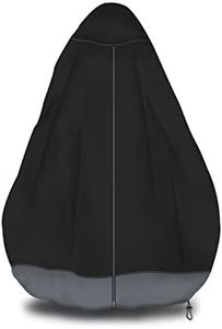 MBOOM 52"x68" Fountain Cover ，600D Oxford Waterproof Dustproof Winter Garden Fountain Cover Suitable for Outdoor Fountains，Black and Gray Splice（L）