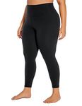 CRZ YOGA Butterluxe Womens 25" Plus Size High Waisted Leggings - Workout Gym Leggings Opaque Buttery Soft Yoga Pants Black 22