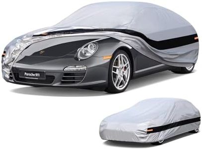 Holthly Autoabdeckung Passend für Porsche 911 Carrera Coupé Cabrio 992 991 997 996 993(1966-2025) 10 Schichten Vollgarage Auto Abdeckplane 100% Wasserdicht Autoplane Outdoor Autogarage