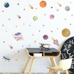 Pumkins Space Adventure Fun Learning Educational Wall Stickers for Kids Baby Wall Stickers for Kids Room Bedroom Playroom Nursery Living Room D�cor Wall Art Wall Decoration Boho