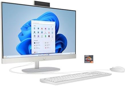 HP All-in-One PC | 23,8" FHD-Display | AMD Ryzen 5 7520U | 16 GB DDR5 RAM | 512 GB SSD | AMD Radeon Graphics| Windows 11 Home | Weiß
