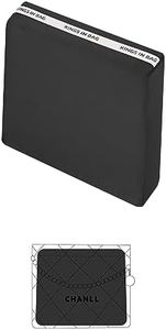 KINGS IN BAG 22 Bag Shaper Insert, Luxury Bag Shaper Pillow Compatible with Chanel 22 Bag Large, Soft Silk Surface with Memory Foam Inner without Overfull (Black, 22Bag Large)