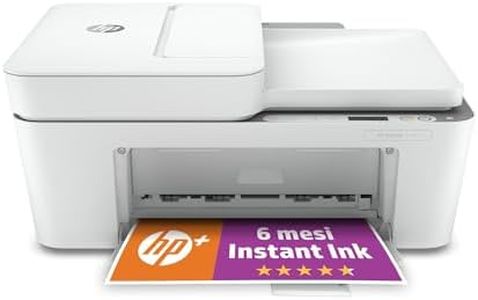 HP DeskJet 4120e 26Q90B, Stampante Multifunzione a Getto d'Inchiostro A4 a Colori, Fronte e Retro Manuale, 8,5 ppm, Wi-Fi, HP Smart, 6 Mesi di Inchiostro Instant Ink Inclusi con HP+, Bianca