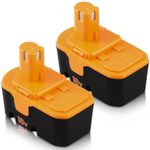 2-Pack 3600mAh P100 P101 Ni-Mh Replacement for Ryobi 18V Battery Compatible with Ryobi 18 Volt Battery P100 P101 ABP1801 ABP1803 BPP1820 130224028 130224007 18 Volt Cordless Power Tools (Orange)