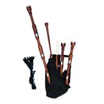 McWilliams BAGPIPES, PROFESSIONAL SCOTTISH HIGHLAND BAGPIPE FOR BEGINNERS ADULT WITH BAG (Brown P, Black Watch)