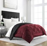 Sleep Restoration Goose Down Alternative Comforter - Reversible - All Season Hotel Quality Luxury Hypoallergenic Comforter - King/Cal King - Burgundy/Black