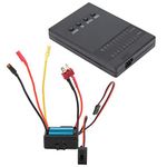 ESC Program Card, 5.0V / 2A BEC (Simulation Mode) 35A Brushless ESC Electric Speed Controller + Program Card 1/18 1/16 RC Car Model Accessory(Blue)