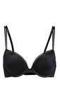 Calvin Klein Women's Liquid Touch Push Up Plunge Bra, Black, 32C