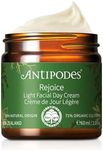 Antipodes Rejoice Light Facial Day Cream – Gentle Organic Moisturiser & Vegan Face Cream – Collagen Boosting with Hydrating Avocado Oil – Combination, Dry Skin, Normal & Oily Skin, 60 ml