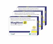 Trexgen® MAGNEXT-D Magnesium glycinate 1250 mg & Stabilized Cholecalciferol 200 IU Sleep, Cramps, Muscle, Bone & Heart Health Tablets (30 Tablets X 3 BOX=90 Tab)