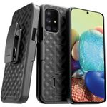 for Samsung Galaxy A71 5G UW [Verizon Only] Case with Belt Clip Holster, Kickstand Slim Cover Phone Case for Galaxy A71 5G UW [Verizon Only] - Black