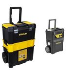 STANLEY Essential Rolling Workshop Toolbox, 3 Tier Stackable Units, STST1-80151 & Mobile Work Centre Toolbox, 2 Tier Stackable Units, 1-93-968