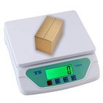 Postal Scale Shipping Scale, Accurate Digital 30kg 66lb/1g 0.1oz Back-Lit LCD Display, Digital Scale for Packages, Letters, Food g/oz/lb/kg/tl/ct Conversion (White)