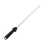 Sharpeak 108S Rod L. 12-Inch / 30 cm Sharpening Steel Knife Sharpeners Rod with Built-in Angle Guides, Sharpening Rod, Knife Honing Steel, Honer for Kitchen Knives, Fusil à Aiguiser, HRC Over 65