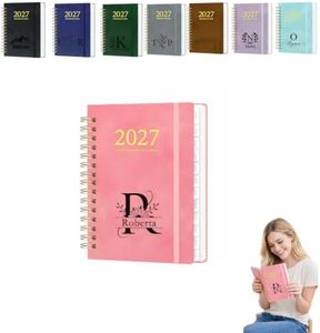 Personalized 2026-2027 Planner with Laser Engraved Name, Weekly & Monthly Academic Planner July 2026 - June 2027, Custom Cover, Tabs, Pocket, Twin Wire, Durable Gift for Women Students (UV printed photos)