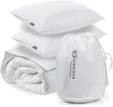 Lincove Cloud Moving Bundle with Two 100% Canadian White Down Pillows and One Canadian Down All Season Comforter (King Bundle - Firm)