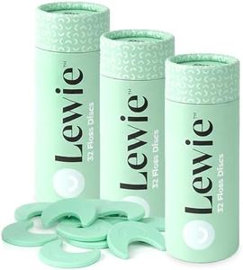 Lewie Dental Floss Discs Teeth Cleaning – Dentist Developed Ergonomic Portable Flossing Disc System Made of Floss for Comfort & Effectiveness. Portable Dispenser – 96 Pk