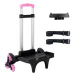 Backpack Trolley Wheeled Cart- Foldable Aluminium Alloy Hand Truck with 6 Wheels and Luggage Strap for Backpacks,Rolling Backpack Dolly,Luggage Trolley for Travel,Backpack Cart with Wheels