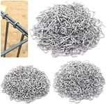 Hilitchi Galvanized Steel Hog Rings for Bungee Shock Cords Animal Pet Cages Bagging Traps Sausage Casing Meat Bags Fencing Railing and More(Assorted Sizes Kit-1500PCS)