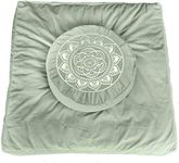 Florensi Meditation Cushion & Zabuton Meditation Mat Bundle- Premium Velvet Meditation Pillow for Women and Men,Washable Cover, Buckwheat Round Floor Pillow & 100% Cotton Square Floor Cushion