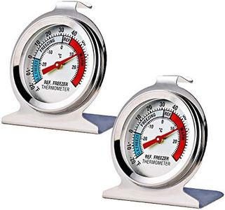 2 Pack Refrigerator Freezer Thermometer Large Dial Analog Thermometer