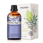 PHATOIL 1.01FL.OZ Clary Sage Essential Oil, Pure Clary Sage Oils for Diffuser, DIY Candle and Scented Products Making, 30ml Large Bottle Gift for Friends