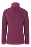Mountain Warehouse Montana Womens Microfleece - Breathable Ladies Sweater, Quick Drying Pullover, Warm Fleece Jacket, Half Zip - for Spring Summer, Travelling, Outdoors Berry 14
