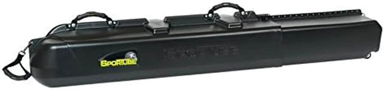 Sportube Protective Travel Ski Case, Lightweight & Lockable w/Easy Pull Handle, Series 3