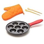 KUHA Cast Iron Aebleskiver Pan for 