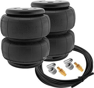 Vixen Air 1/2" NPT Single Air Port Suspension Air Spring/Air Bag Dual Pack with Schrader Valves and 20FT Hose VXD2514S 2600-style(2PK) + Inflation Kit (20FT Hose)