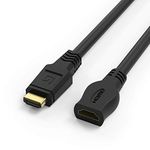 iVoltaa High Speed 4K 60 Hz Female HDMI to Male HDMI 2.0 Cable - 6 Feet (1.8 Meters) - Black