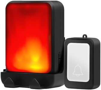 Large Volume Flashing Doorbell, with 7 Colors of Bright Light and 4 Volumes, Wireless Doorbells,at Home/Office,Suitable for the Elderly, Hearing Impaired, Pregnant Women, Children,Call Your Family