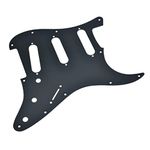 Dopro 11 Hole Matte Aluminum Strat SSS Pickguard Metal Anodized ST Pick Guard Scratch Plate for USA/Mexico ST/Strat Matte Black