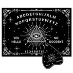 CREATCABIN Wood Spirit Board Pendulum Board Wooden Talking Ouija Boards with Planchette Black Dowsing Divination Game Spirit Hunt Metaphysical Message Decor for Wicca 11.8 x 8.3 Inch-God Eye